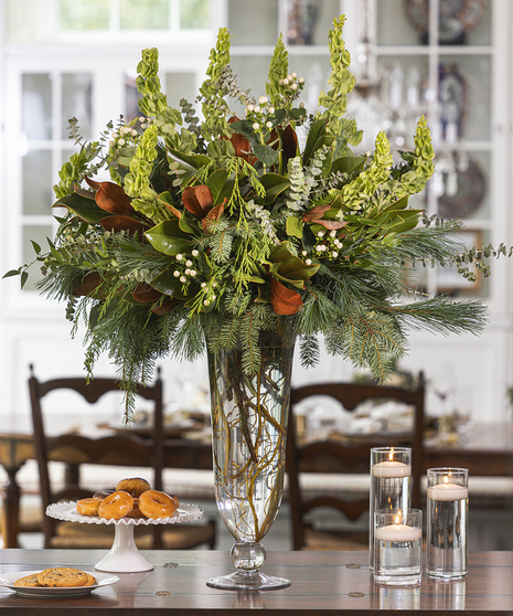 Holiday in the Highlands - Serving Table Floral Arrangement