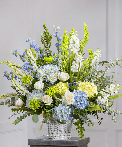 Blue & White Garden Sympathy Basket