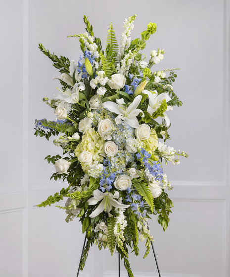 Blue & White Garden Sympathy Spray