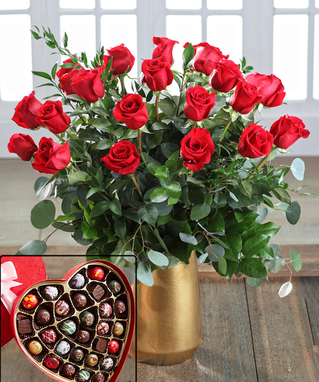 Valentine Roses & Chocolates Packages