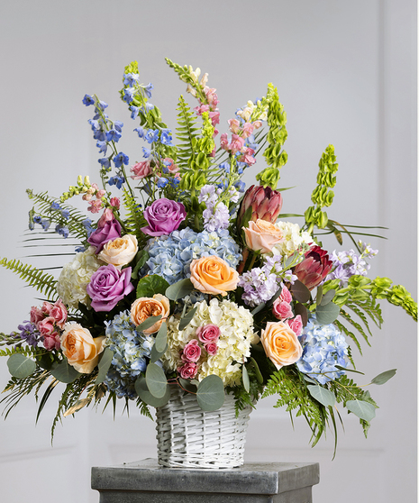 Pastel Garden Sympathy Basket