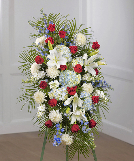 Patriot Garden Sympathy Spray