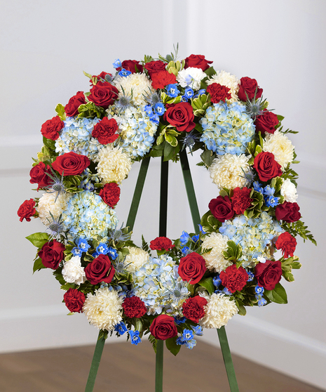 Patriot Garden Sympathy Wreath