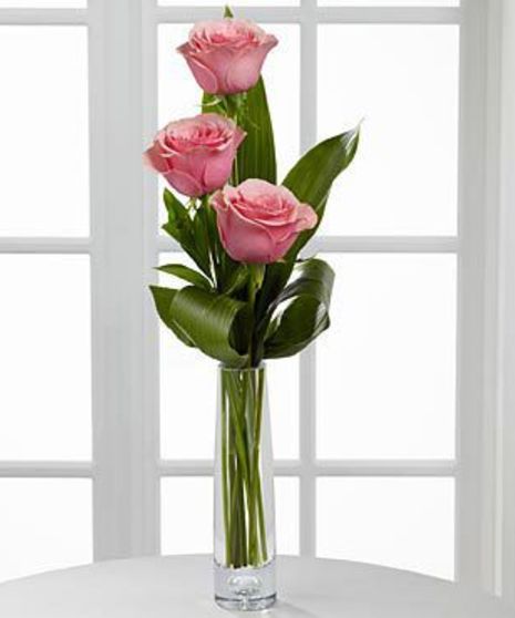 Deluxe Pink Rose Budvase